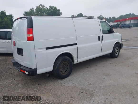 2013 Chevrolet Express Cargo with VIN 1GCSGAFX4D1158758, listed as a IAAI auction lot 42500173 with 235,408 mi miles and . Bid and sale history available at DreamBid. Image 4.