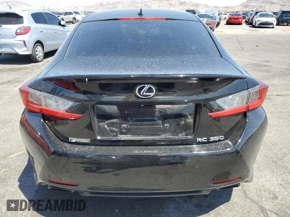 2015 Lexus RC 350 F Sport with VIN JTHHE5BC8F5002937, listed as a Copart auction lot 60566685 with 86,343 mi miles and Salvage title. Bid and sale history available at DreamBid. Image 6.