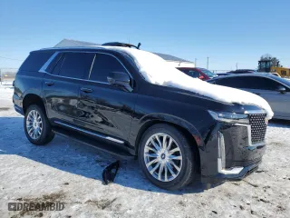 2021 Cadillac Escalade Premium Luxury with VIN 1GYS4CKL6MR486671, listed as a Copart auction lot 89207425 with 0 mi miles and Salvage Title. Bid and sale history available at carsss.com. Image 4.