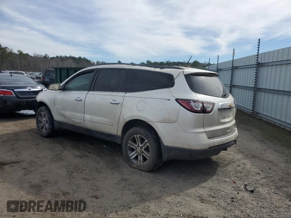 2015 Chevrolet Traverse LT z VIN 1GNKRHKD8FJ217786, wystawiony jako Copart lot #41459254 z przebiegiem Nie podano mil oraz Szkoda całkowita • Salvage title. Historia ofert i sprzedaży dostępna na DreamBid. Obrazek 2.