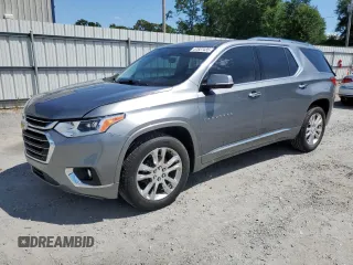 2019 Chevrolet Traverse High Country with VIN 1GNEVJKW6KJ167871, listed as a Copart auction lot 57837435 with 99,375 mi miles and Salvage title. Bid and sale history available at DreamBid. Image 1.