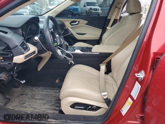 2021 Acura TLX w/Advance Package with VIN 19UUB5F67MA009722, listed as a Copart auction lot 43056775 with 27,394 mi miles and Salvage Title. Bid and sale history available at carsss.com. Image 7.