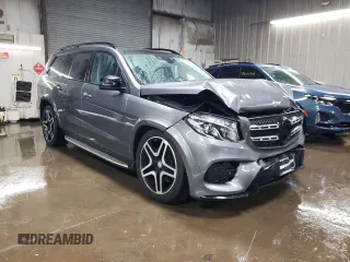 2018 Mercedes-Benz GLS 550 with VIN 4JGDF7DE0JB085552, listed as a Copart auction lot 78694124 with 89,974 mi miles and Salvage title. Bid and sale history available at DreamBid. Image 4.
