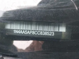 2012 Nissan Maxima 3.5 SV with VIN 1N4AA5AP8CC838523, listed as a IAAI auction lot 41282958 with 151,586 mi miles. Bid and sale history available at carsss.com. Image 9.