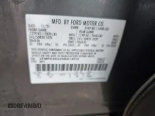 2022 Ford Edge Titanium with VIN 2FMPK4K93NBA14018, listed as a IAAI auction lot 41878548 with 52,515 mi miles. Bid and sale history available at carsss.com. Image 9.