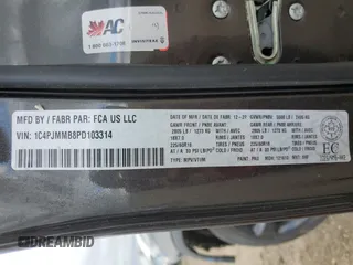 2023 Jeep Cherokee Altitude Lux z VIN 1C4PJMMB8PD103314, wystawiony jako Copart lot #58347995 z przebiegiem 66 317 mil mil oraz Szkoda całkowita • Salvage title. Historia ofert i sprzedaży dostępna na DreamBid. Obrazek 14.