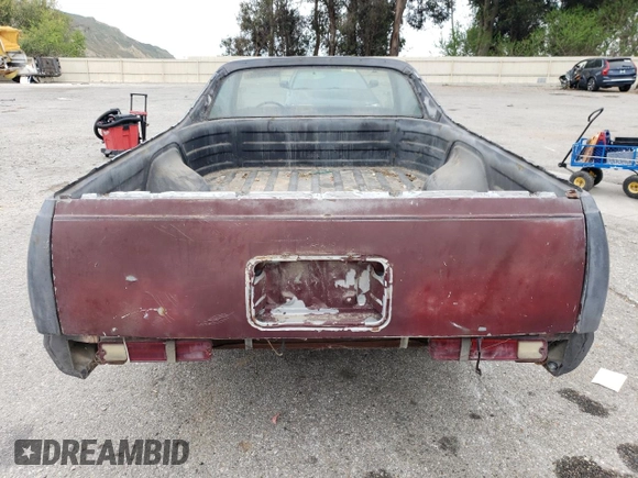 1981 Chevrolet El Camino z VIN 1GCCW80J5BR448204, wystawiony jako Copart lot #53005085 z przebiegiem 61 889 mil mil oraz Czysty tytuł • Clean title. Historia ofert i sprzedaży dostępna na DreamBid. Obrazek 6.