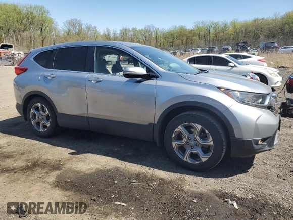 2019 Honda CR-V EX with VIN 2HKRW1H57KH509732, listed as a Copart auction lot 53638405 with 77,209 mi miles and Salvage Title. Bid and sale history available at carsss.com. Image 4.