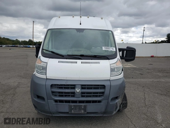 2017 Ram ProMaster Cargo with VIN 3C6URVHG2HE510690, listed as a Copart auction lot 70888714 with 137,278 mi miles and Salvage Title. Bid and sale history available at DreamBid. Image 5.