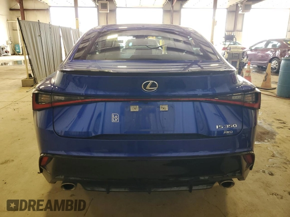 2022 Lexus IS 350 F Sport with VIN JTHGZ1E29N5025881, listed as a Copart auction lot 49969045 with 26,300 mi miles and Salvage title. Bid and sale history available at DreamBid. Image 6.