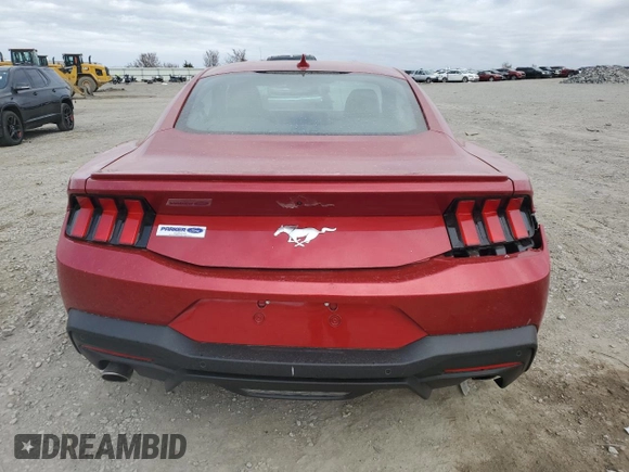 2024 Ford Mustang EcoBoost with VIN 1FA6P8TH2R5118823, listed as a Copart auction lot 47633925 with 3,284 mi miles and Salvage Title. Bid and sale history available at carsss.com. Image 6.