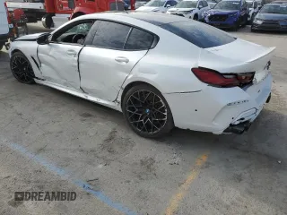 2020 BMW M8 Competition with VIN WBSGV0C06LCE13907, listed as a Copart auction lot 51108195 with 24,506 mi miles and Salvage Title. Bid and sale history available at carsss.com. Image 2.