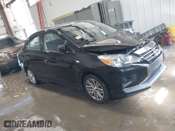 2021 Mitsubishi Mirage G4 ES with VIN ML32FUFJ8MHF05411, listed as a IAAI auction lot 41716053 with 206,842 mi miles. Bid and sale history available at carsss.com. Image 1.