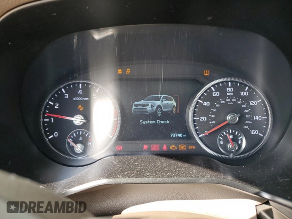 2022 Kia Telluride SX with VIN 5XYP54HC7NG238788, listed as a Copart auction lot 44198215 with 73,740 mi miles and Clean title. Bid and sale history available at DreamBid. Image 9.
