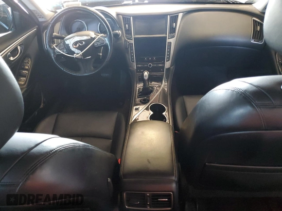 2015 Infiniti Q50 Premium with VIN JN1BV7AR6FM401833, listed as a Copart auction lot 62231955 with Not provided miles and Salvage title. Bid and sale history available at DreamBid. Image 8.