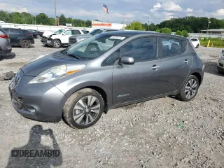 2015 Nissan LEAF S with VIN 1N4AZ0CP0FC310973, listed as a Copart auction lot 59230695 with 38,340 mi miles and Salvage title. Bid and sale history available at DreamBid. Image 1.