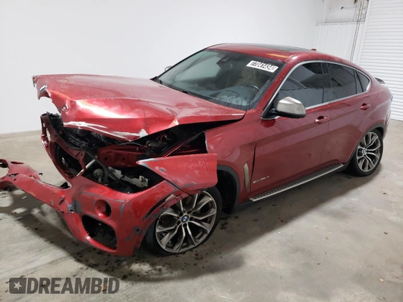 2018 BMW X6 sDrive35i with VIN 5UXKU0C56J0G80834, listed as a Copart auction lot 77041434 with 0 mi miles and Clean Title. Bid and sale history available at carsss.com. Image 1.