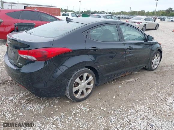 2012 Hyundai Elantra GLS with VIN 5NPDH4AE7CH112510, listed as a IAAI auction lot 40467994 with 151,781 mi miles. Bid and sale history available at carsss.com. Image 4.