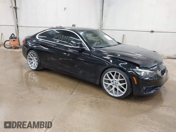 2019 BMW 4 Series 430i with VIN WBA4W3C57KAF91966, listed as a IAAI auction lot 42589984 with 103,001 mi miles and . Bid and sale history available at DreamBid. Image 1.