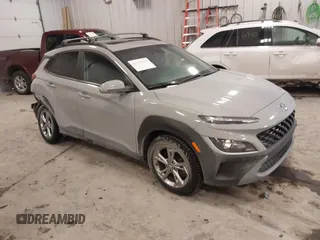 2022 Hyundai Kona SEL with VIN KM8K3CAB4NU911476, listed as a IAAI auction lot 41497070 with 49,500 mi miles. Bid and sale history available at carsss.com. Image 1.