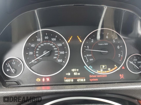 2015 BMW 4 Series 428i xDrive with VIN WBA4C9C54FG135161, listed as a Copart auction lot 59754515 with 140,518 mi miles and Salvage title. Bid and sale history available at DreamBid. Image 9.