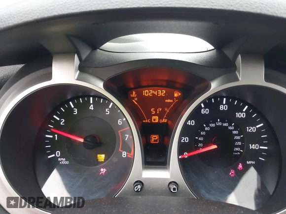 2013 Nissan Juke SV with VIN JN8AF5MR7DT224111, listed as a IAAI auction lot 41436303 with 102,432 mi miles. Bid and sale history available at carsss.com. Image 7.