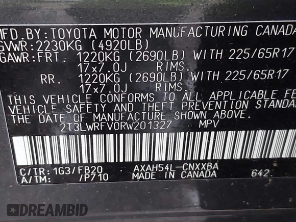 2024 Toyota RAV4 Hybrid LE с VIN 2T3LWRFV0RW201327, выставлен на аукционе IAAI как лот 42308254 с пробегом 8 425 миль миль и . История ставок и продаж доступна на DreamBid. Изображение 9.