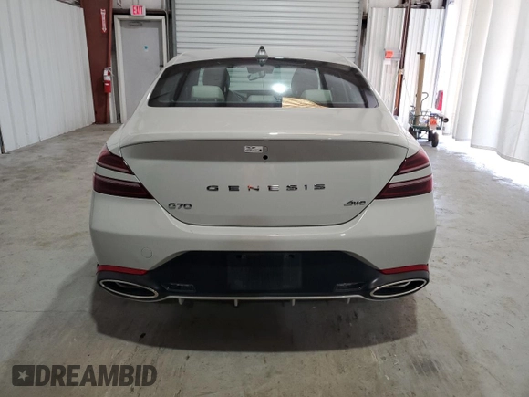 2025 Genesis G70 2.5T with VIN KMTG34SC2SU151147, listed as a Copart auction lot 59408125 with 11,273 mi miles and Clean title. Bid and sale history available at DreamBid. Image 6.