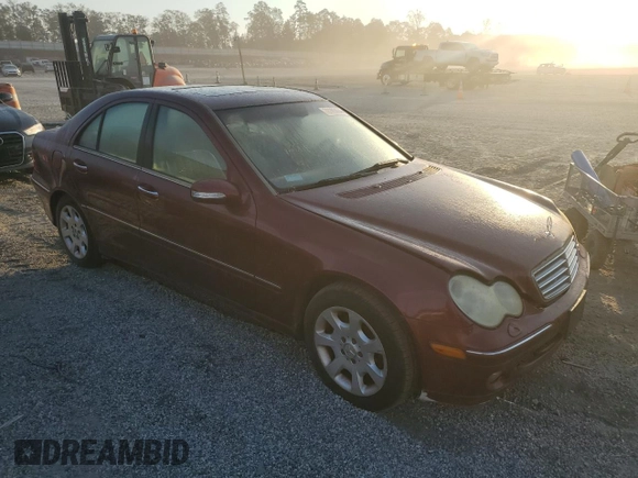 2005 Mercedes-Benz C 240 with VIN WDBRF81J65F650076, listed as a Copart auction lot 78183054 with Not Provided miles and Salvage Title. Bid and sale history available at DreamBid. Image 4.