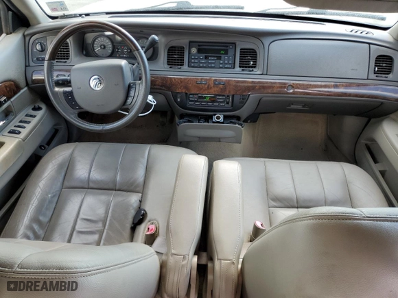 2010 Mercury Grand Marquis LS with VIN 2MEBM7FV0AX602472, listed as a Copart auction lot 72833864 with 73,376 mi miles and Salvage Title. Bid and sale history available at carsss.com. Image 8.