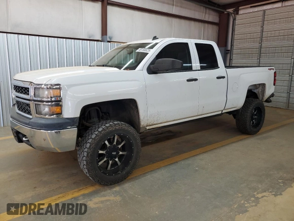 2014 Chevrolet Silverado 1500 Work Truck with VIN 1GCVKPEH7EZ313136, listed as a Copart auction lot 49158825 with 105,461 mi miles and Salvage Title. Bid and sale history available at DreamBid. Image 1.