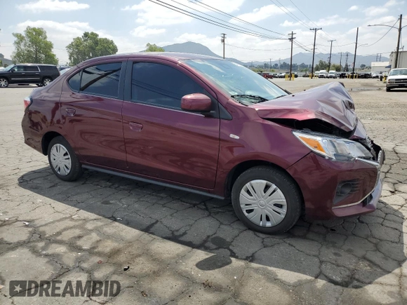 2024 Mitsubishi Mirage ES z VIN ML32FUFJXRHF01755, wystawiony jako Copart lot #54625095 z przebiegiem 12 054 mil mil oraz Szkoda całkowita • Salvage title. Historia ofert i sprzedaży dostępna na DreamBid. Obrazek 4.