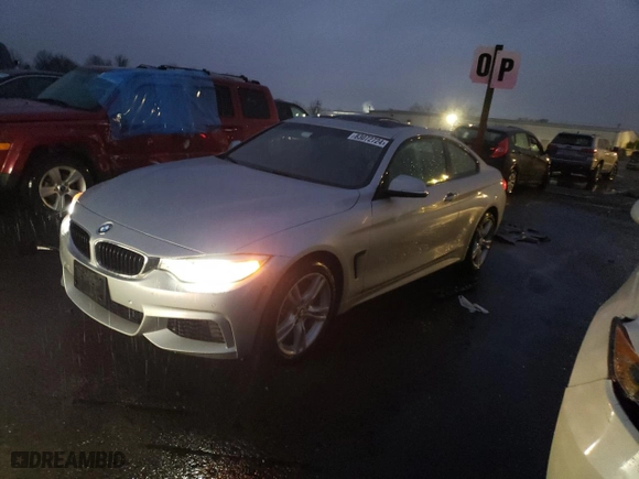2015 BMW 4 Series 435i xDrive with VIN WBA3R5C50FK189363, listed as a Copart auction lot 83072724 with 96,460 mi miles and Salvage Title. Bid and sale history available at carsss.com. Image 1.