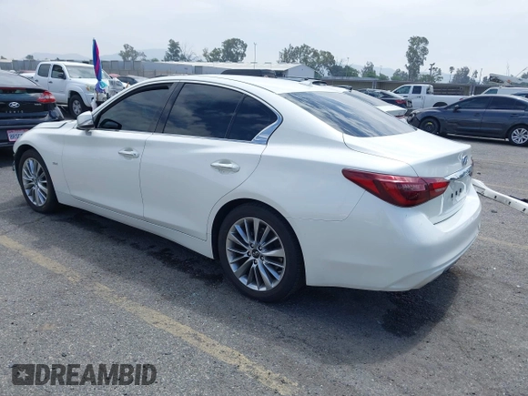 2020 Infiniti Q50 Luxe with VIN JN1EV7AP0LM203773, listed as a IAAI auction lot 42028051 with 46,389 mi miles and . Bid and sale history available at DreamBid. Image 3.