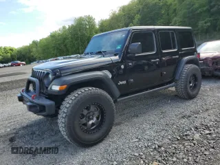 2018 Jeep Wrangler Unlimited Sport S z VIN 1C4HJXDG8JW166409, wystawiony jako Copart lot #59148795 z przebiegiem 41 222 mil mil oraz Tytuł czysty. Historia ofert i sprzedaży dostępna na DreamBid. Obrazek 1.