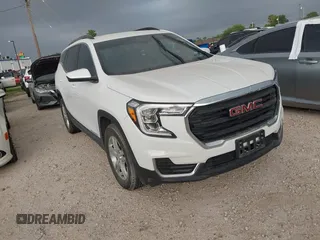 2023 GMC Terrain SLE z VIN 3GKALMEG2PL145485, wystawiony jako IAAI lot #41935250 z przebiegiem 49 693 mil mil oraz . Historia ofert i sprzedaży dostępna na DreamBid. Obrazek 1.