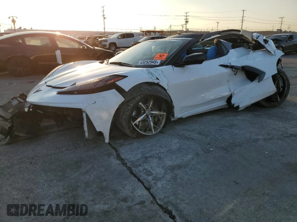 2020 Chevrolet Corvette 3LT with VIN 1G1Y83D44L5000903, listed as a Copart auction lot 43252945 with 0 mi miles and Non Repairable. Bid and sale history available at carsss.com. Image 1.