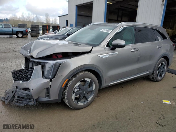 2025 Kia Sorento Hybrid SX Prestige with VIN KNDRKDJG1S5304450, listed as a Copart auction lot 89153885 with 5,064 mi miles and Salvage Title. Bid and sale history available at carsss.com. Image 1.