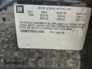 2009 Cadillac CTS RWD w/1SA with VIN 1G6DF577690154440, listed as a Copart auction lot 71065014 with 96,518 mi miles and Clean Title. Bid and sale history available at carsss.com. Image 12.