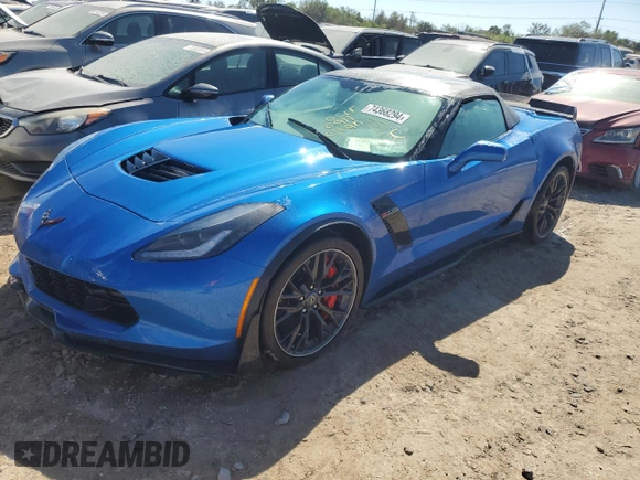 2016 Chevrolet Corvette Z06 3LZ with VIN 1G1YU3D65G5600476, listed as a Copart auction lot 74368294 with 0 mi miles and Salvage Title. Bid and sale history available at carsss.com. Image 1.