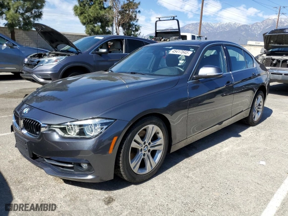 2018 BMW 3 Series 330i with VIN WBA8B9G50JNU95854, listed as a Copart auction lot 45417845 with NaN miles and Salvage Title. Bid and sale history available at carsss.com. Image 1.