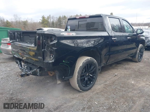 2021 Chevrolet Silverado 1500 LTZ with VIN 3GCUYGED3MG474296, listed as a IAAI auction lot 41725354 with 59,423 mi miles and . Bid and sale history available at DreamBid. Image 4.