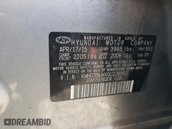 2016 Hyundai Elantra GT with VIN KMHD35LHXGU276952, listed as a Copart auction lot 72044104 with 85,969 mi miles and Salvage Title. Bid and sale history available at carsss.com. Image 14.