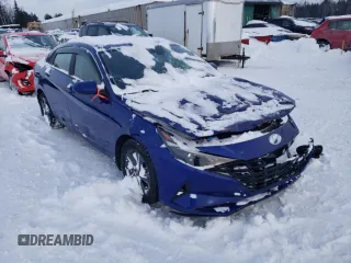 2021 Hyundai Elantra Blue z VIN KMHLM4AJ3MU005316, wystawiony jako Copart lot #46114245 z przebiegiem 89 926 mil mil oraz Szkoda całkowita • Salvage title. Historia ofert i sprzedaży dostępna na DreamBid. Obrazek 4.