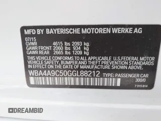 2016 BMW 4 Series 428i with VIN WBA4A9C50GGL88212, listed as a IAAI auction lot 42354415 with 95,647 mi miles and . Bid and sale history available at DreamBid. Image 9.