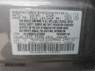 2020 Nissan Sentra SR z VIN 3N1AB8DV3LY236805, wystawiony jako Copart lot #53270025 z przebiegiem 31 428 mil mil oraz Szkoda całkowita • Salvage title. Historia ofert i sprzedaży dostępna na DreamBid. Obrazek 12.