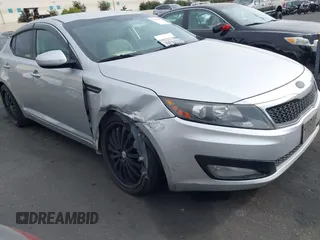 2013 Kia Optima LX with VIN KNAGM4A75D5430974, listed as a IAAI auction lot 41209055 with 197,871 mi miles. Bid and sale history available at carsss.com. Image 1.