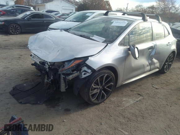 2019 Toyota Corolla Hatchback SE with VIN JTNK4RBE6K3066818, listed as a IAAI auction lot 35252428 with 43,229 mi miles. Bid and sale history available at carsss.com. Image 2.