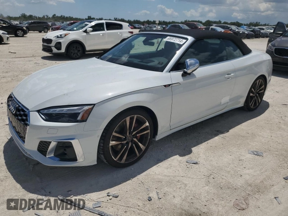 2024 Audi S5 Premium Plus z VIN WAUY4GF51RN001397, wystawiony jako Copart lot #66972714 z przebiegiem 1 052 mil mil oraz Nie do naprawy • Non repairable. Historia ofert i sprzedaży dostępna na DreamBid. Obrazek 1.