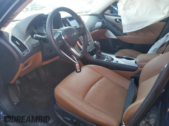 2024 Infiniti Q50 Luxe with VIN JN1EV7BP5RM601570, listed as a Copart auction lot 47571985 with 7,019 mi miles and Salvage title. Bid and sale history available at DreamBid. Image 7.